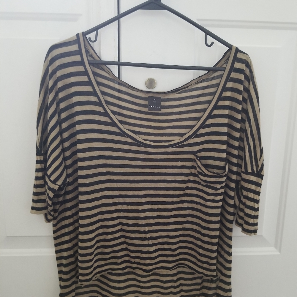 Cropped Black and Tan Trouve Top